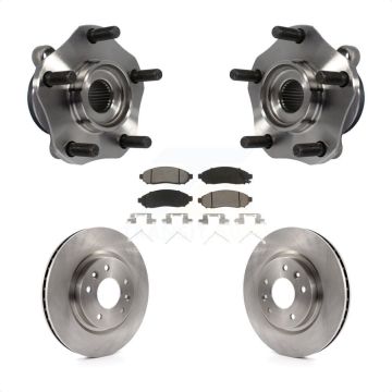 Front Hub Bearing Brake Rotor Pad Kit For 2015 Nissan LEAF Vehicles Manufactured In Japan KBB-121988