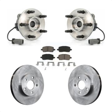 Front Hub Bearing Assembly Disc Brake Rotors And Pads Kit For Chevrolet Cobalt Pontiac G5 KBB-121989