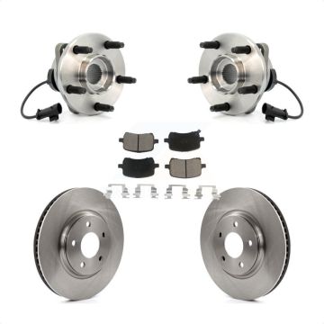 Front Hub Bearing Assembly Disc Brake Rotor & Pad Kit For Chevrolet Malibu HHR Pontiac G6 KBB-121993