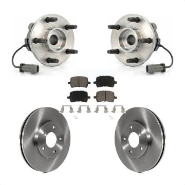 Front Hub Bearing Assembly Disc Brake Rotors And Ceramic Pads Kit For Chevrolet HHR KBB-121995