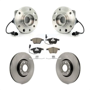 Front Hub Bearing Brake Rotor Pad Kit For 10-11 Saab 9-3X With 314mm Diameter KBB-121999