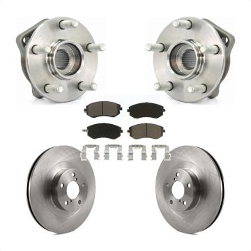 Front Hub Bearing Assembly Disc Brake Rotors And Pads Kit For 2005 Subaru Outback Legacy KBB-122004