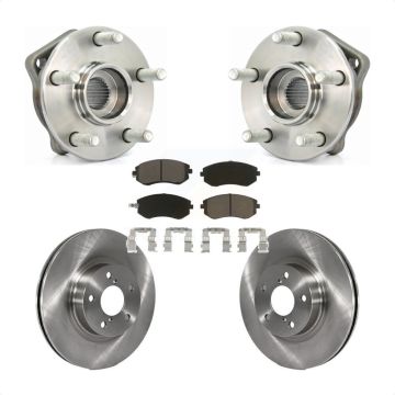 Front Hub Bearing Assembly Disc Brake Rotor And Ceramic Pad Kit For Subaru Impreza Legacy KBB-122006