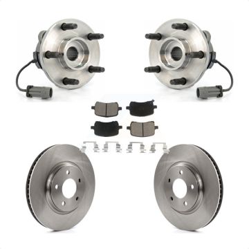 Front Hub Bearing Brake Rotor & Pad Kit For Chevrolet Cobalt Saturn Ion With 5 Lug Wheels KBB-122009