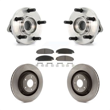 Front Hub Bearing Assembly Brake Rotor And Pad Kit For Chrysler 200 Dodge Avenger Caliber KBB-122013