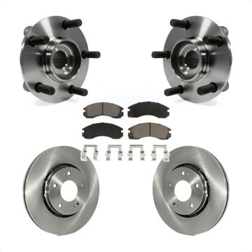 Front Hub Bearing Assembly Disc Brake Rotors And Ceramic Pads Kit For Mitsubishi Lancer KBB-122015