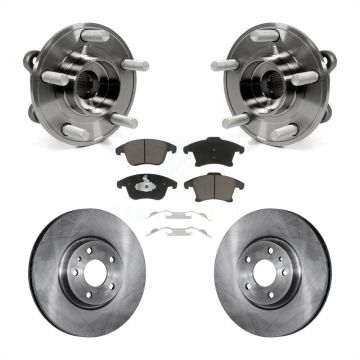 Front Hub Bearing Assembly Disc Brake Rotors And Pads Kit For Ford Fusion Lincoln MKZ KBB-122018