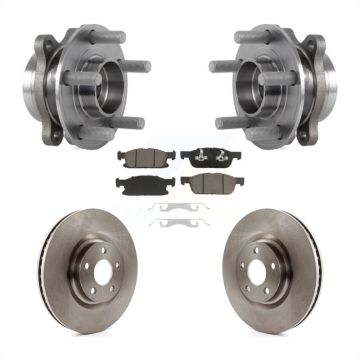 Front Hub Bearing Disc Brake Rotor Pads Kit For Ford Edge With 316mm Diameter KBB-122021
