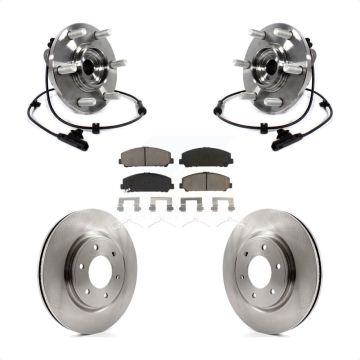 Front Hub Bearing Assembly Disc Brake Rotor Pads Kit For INFINITI QX80 Nissan Armada QX56 KBB-122022