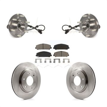 Front Hub Bearing Assembly Disc Brake Rotors And Ceramic Pads Kit For Nissan TITAN Armada KBB-122024