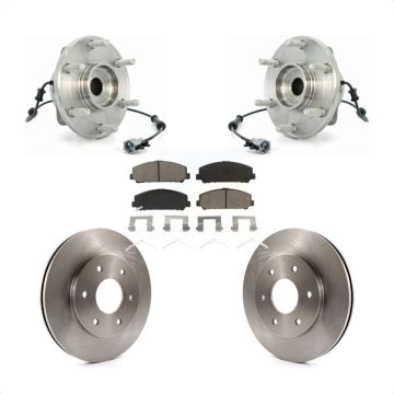 Front Hub Bearing Assembly Disc Brake Rotors And Ceramic Pads Kit For INFINITI QX56 KBB-122026