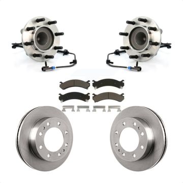Front Hub Bearing Assembly Brake Rotor Pad Kit For Chevrolet Express 3500 GMC Savana 4500 KBB-122033