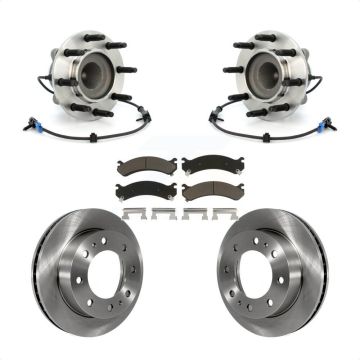 Front Hub Bearing Brake Rotor & Pad Kit For Chevrolet GMC Express 2500 Savana 3500 Sierra KBB-122039