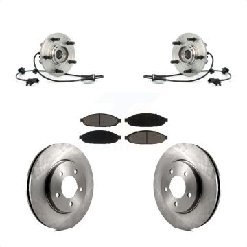 Front Hub Bearing Assembly Disc Brake Rotors And Pads Kit For 2007-2008 Chrysler Pacifica KBB-122041