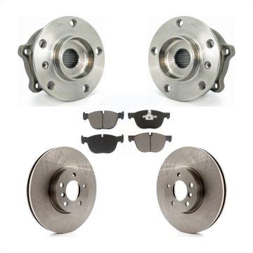 Front Hub Bearing Assembly Disc Brake Rotors And Ceramic Pads Kit For BMW X5 X6 KBB-122042
