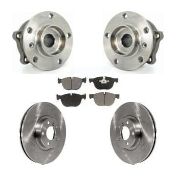 Front Hub Bearing Assembly Disc Brake Rotors And Pads Kit For BMW X5 X6 M12 X 1.5 Thread KBB-122043