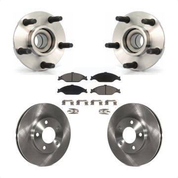 Front Hub Bearing Assembly Disc Brake Rotors And Ceramic Pads Kit For Ford Mustang KBB-122044