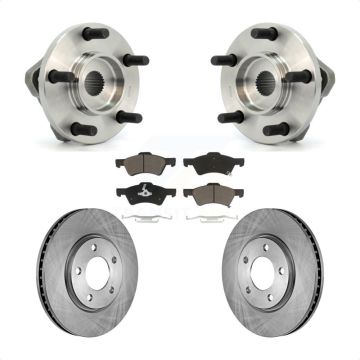 Front Hub Bearing Brake Rotor And Pad Kit For Dodge Grand Caravan Chrysler Town & Country KBB-122046