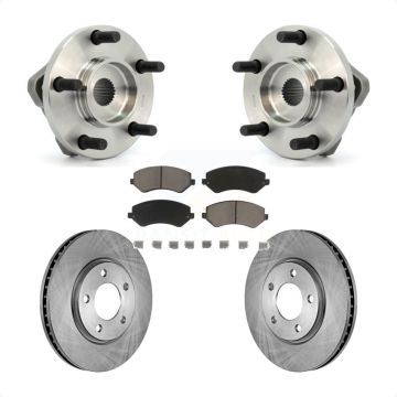 Front Hub Bearing Assembly Brake Rotor & Pad Kit For Dodge Grand Caravan Chrysler Voyager KBB-122049