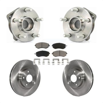 Front Hub Bearing Assembly Disc Brake Rotors And Ceramic Pads Kit For Subaru Impreza KBB-122050
