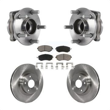 Front Hub Bearing Assembly Disc Brake Rotors And Ceramic Pads Kit For Subaru Impreza KBB-122052