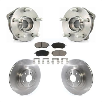 Front Hub Bearing Brake Rotor & Pads Kit For Subaru Impreza Forester Outback XV Crosstrek KBB-122053