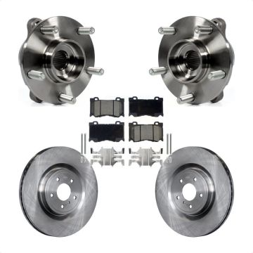 Front Hub Bearing Brake Rotor And Pad Kit For INFINITI Q50 Q60 M37 FX50 QX70 Q70 Q70L M56 KBB-122055