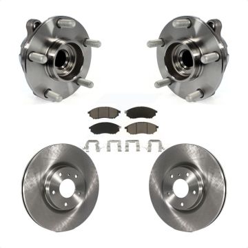 Front Hub Bearing Brake Rotor Pad Kit For INFINITI EX35 Nissan 370Z G35 QX50 QX70 M35 M37 KBB-122058