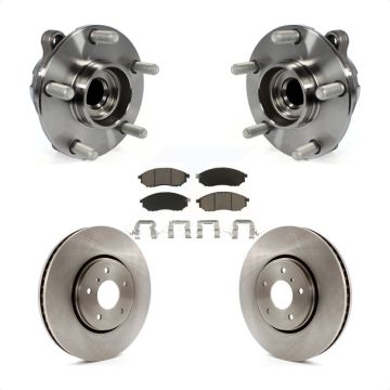 Front Hub Bearing Assembly Disc Brake Rotors And Pads Kit For INFINITI FX35 FX37 RWD KBB-122061