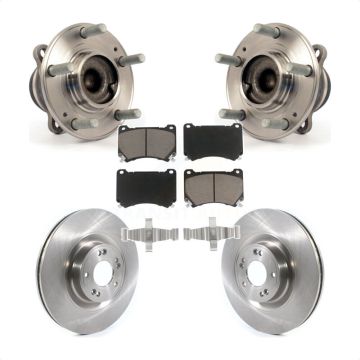 Front Hub Bearing Assembly Disc Brake Rotor And Ceramic Pad Kit For Hyundai Genesis Equus KBB-122066