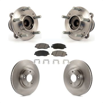 Front Hub Bearing Assembly Disc Brake Rotors And Pads Kit For 2012 Hyundai Genesis 3.8L KBB-122068