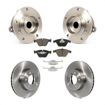 Front Hub Bearing Assembly Disc Brake Rotors And Ceramic Pads Kit For BMW 530i 525i 528i KBB-122069