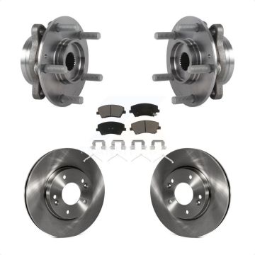 Front Hub Bearing Assembly Disc Brake Rotors And Ceramic Pads Kit For Hyundai Elantra KBB-122070