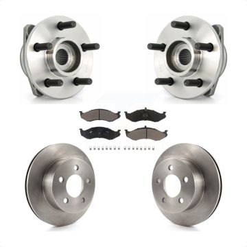 Front Hub Bearing Assembly Disc Brake Rotors And Pads Kit For Jeep Wrangler Cherokee TJ KBB-122073