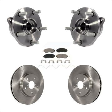 Front Hub Bearing Assembly Disc Brake Rotor And Pads Kit For 2016-2019 Subaru Legacy 2.5L KBB-122074