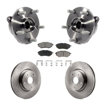 Front Hub Bearing Assembly Brake Rotor & Pad Kit For Subaru Outback WRX Legacy B9 Tribeca KBB-122075