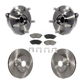 Front Hub Bearing Assembly Disc Brake Rotors And Pads Kit For 2015 Subaru Legacy 2.5L KBB-122076