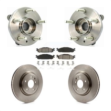 Front Hub Bearing Assembly Disc Brake Rotor Pads Kit For Ford Flex Taurus Lincoln MKT MKS KBB-122077