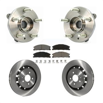 Front Hub Bearing Assembly Disc Brake Rotor Pads Kit For Ford Flex Taurus Lincoln MKT MKS KBB-122079
