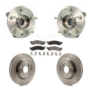 Front Hub Bearing Assembly Disc Brake Rotors And Pads Kit For 2010-2012 Ford Taurus SHO KBB-122082