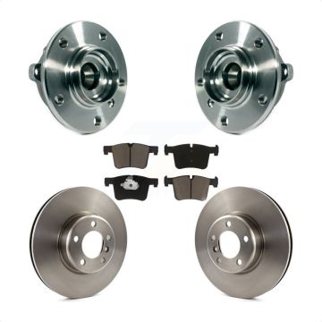 Front Hub Bearing Assembly Disc Brake Rotors And Ceramic Pads Kit For BMW 335i xDrive GT KBB-122085