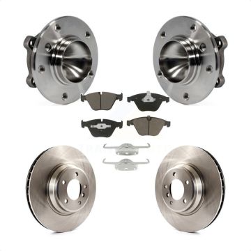 Front Hub Bearing Assembly Disc Brake Rotors And Ceramic Pads Kit For BMW 335i 335is 335d KBB-122087