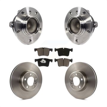 Front Hub Bearing Brake Rotor Pads Kit For 14-15 BMW 335i With 340mm Diameter KBB-122088