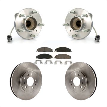 Front Hub Bearing Assembly Brake Rotor Pads Kit For Cadillac CTS With Standard Suspension KBB-122089