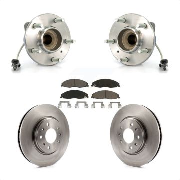 Front Hub Bearing Assembly Brake Rotor And Pad Kit For Cadillac CTS With Sport Suspension KBB-122090