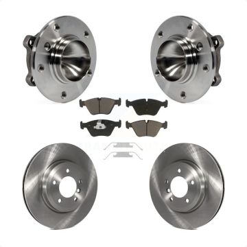 Front Hub Bearing Assembly Disc Brake Rotors And Ceramic Pads Kit For 2006 BMW 330Ci KBB-122097