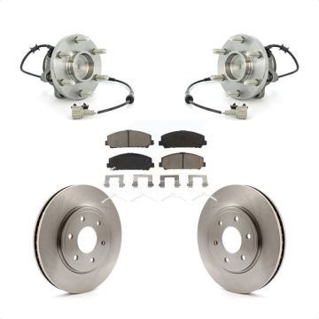 Front Hub Bearing Assembly Disc Brake Rotors And Ceramic Pads Kit For Suzuki Equator KBB-122102