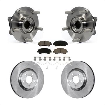 Front Hub Bearing Assembly Disc Brake Rotor & Pads Kit For 2014-2017 Nissan Juke Nismo RS KBB-122106