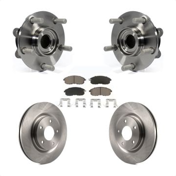 Front Hub Bearing Assembly Disc Brake Rotors And Ceramic Pads Kit For Nissan Juke KBB-122107