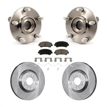 Front Hub Bearing Brake Rotor & Pad Kit For 2007-2012 Nissan Sentra SE-R Spec V with 2.5L KBB-122108